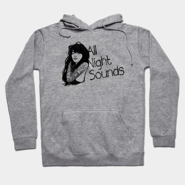 All Night Sounds Girl Hoodie by allnightsounds